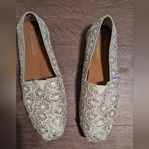 Silver glittery TOMS